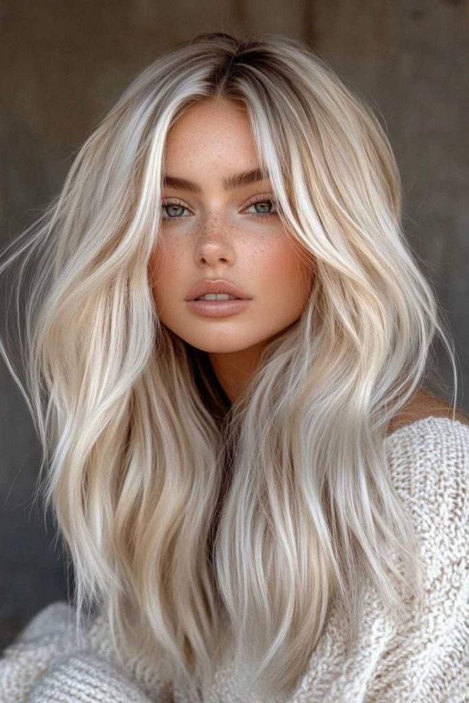 Champagne overlay producing veiled icy shimmer