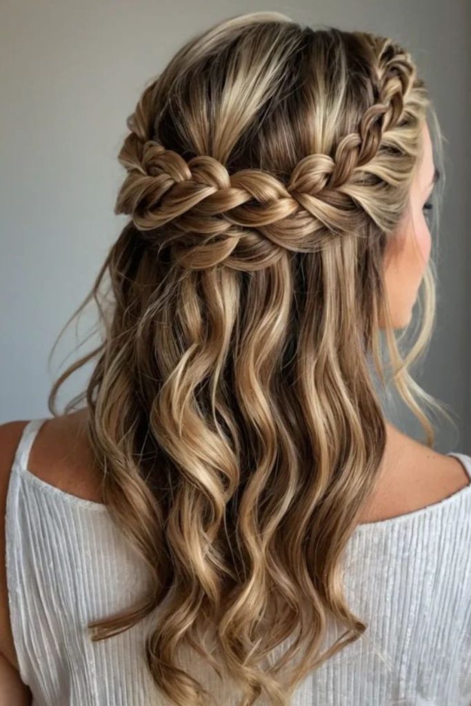 Half braid with flowing length