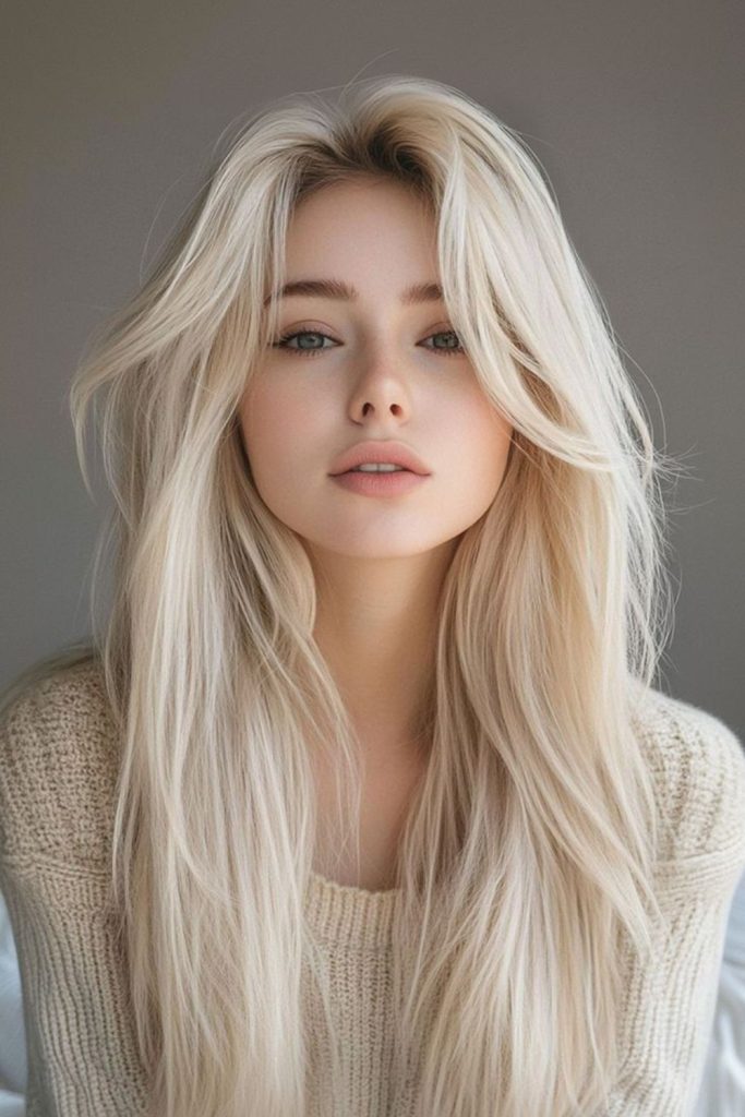 Champagne highlights producing delicate snowlike shimmer