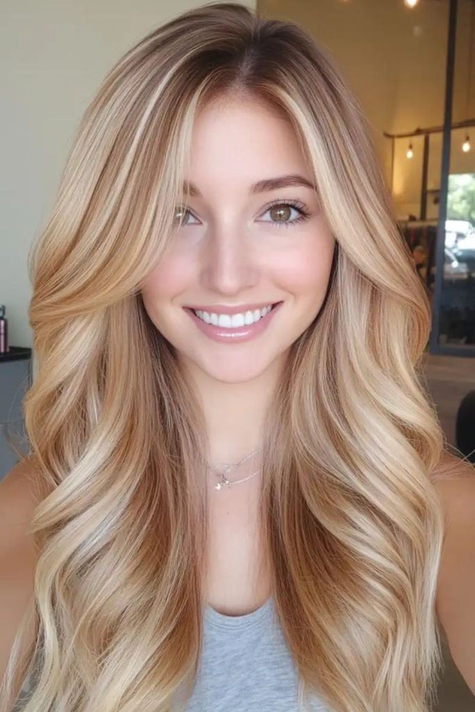 Caramel tones drifting beneath frosty layers