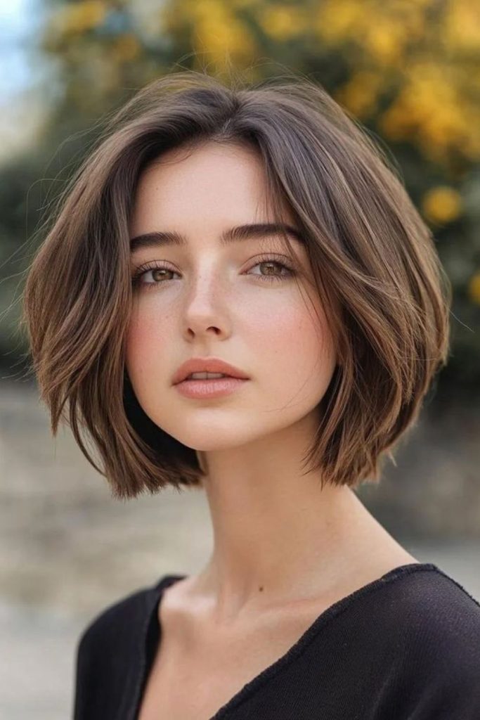 Chin-length bob with soft edges
