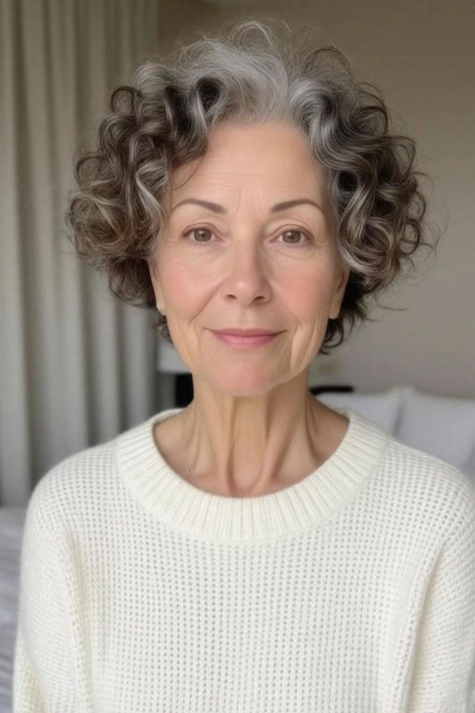 Loose flicked curls lively bounce