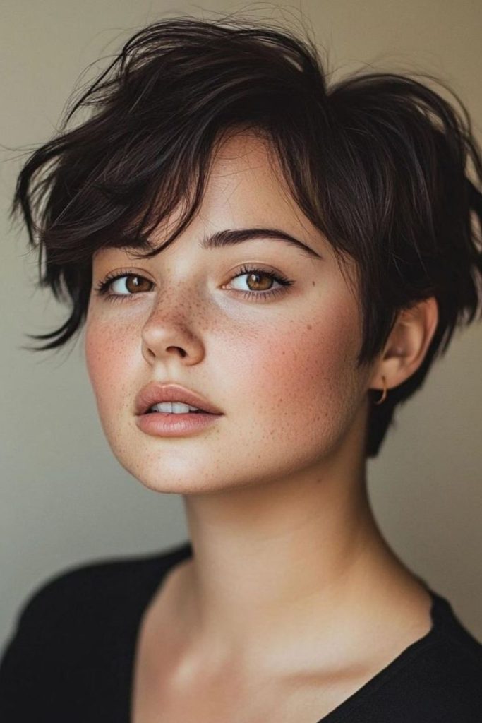 Tapered pixie swirl with airy crown