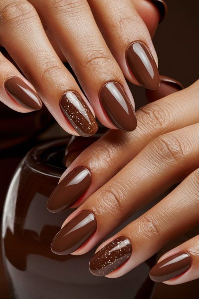 Tawny cocoa calm neutral brown nails