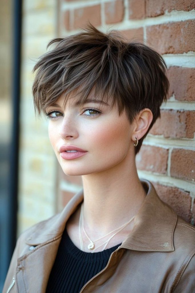 Short pixie with playful textured flicks