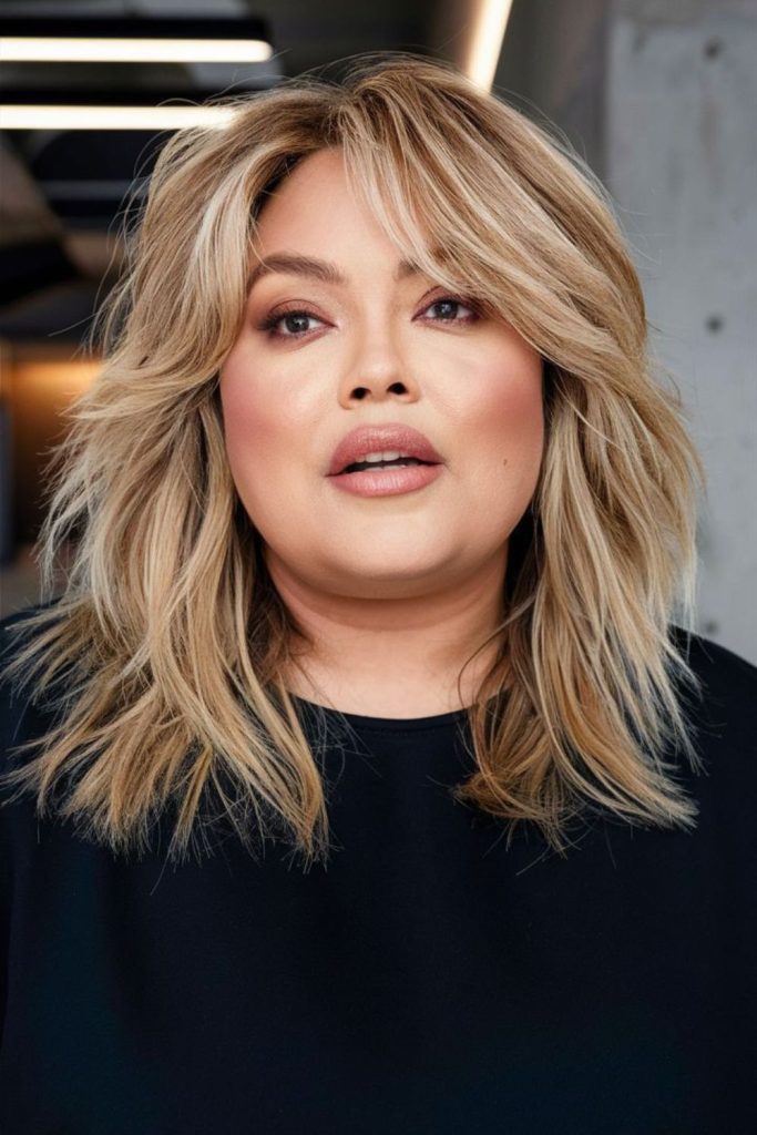 Caramel shag adds playful textured layers