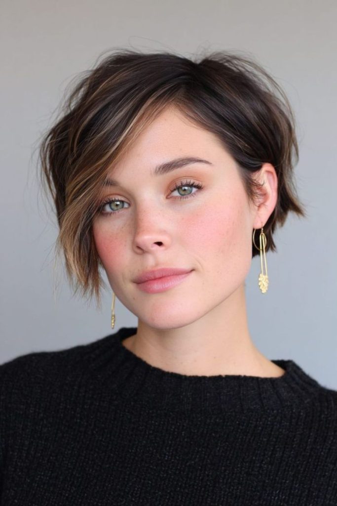 Pixie cut with tousled side layers