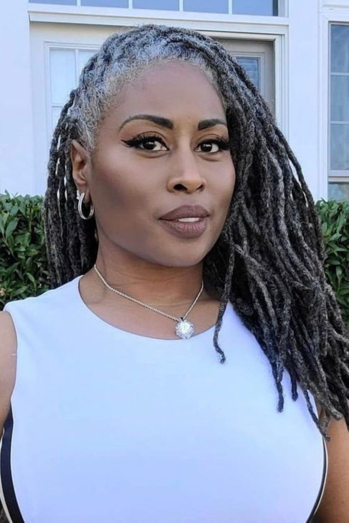 Earth-toned locs flowing with gentle sway