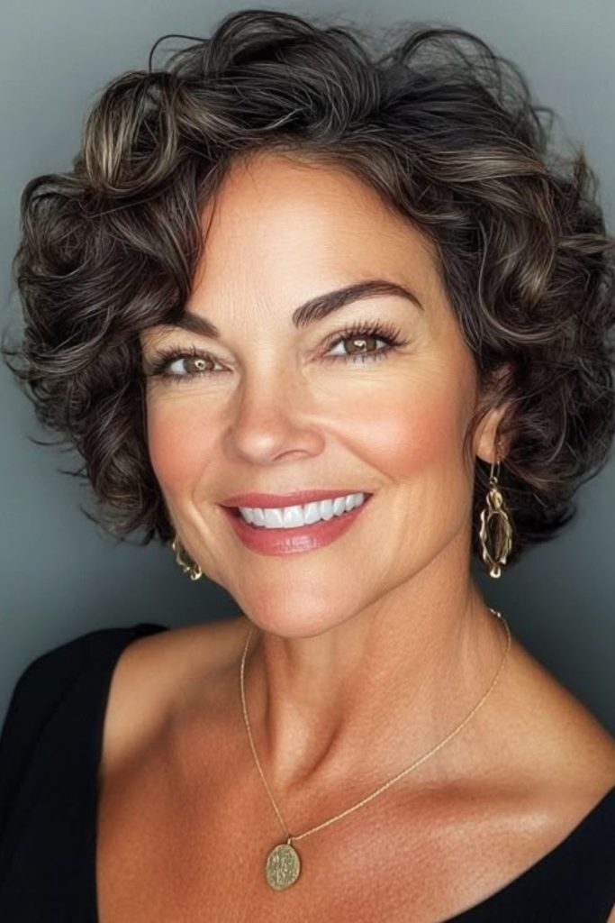 Sparkling rippled curls airy movement