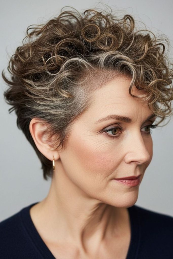 Golden sparks in playful curly loops.