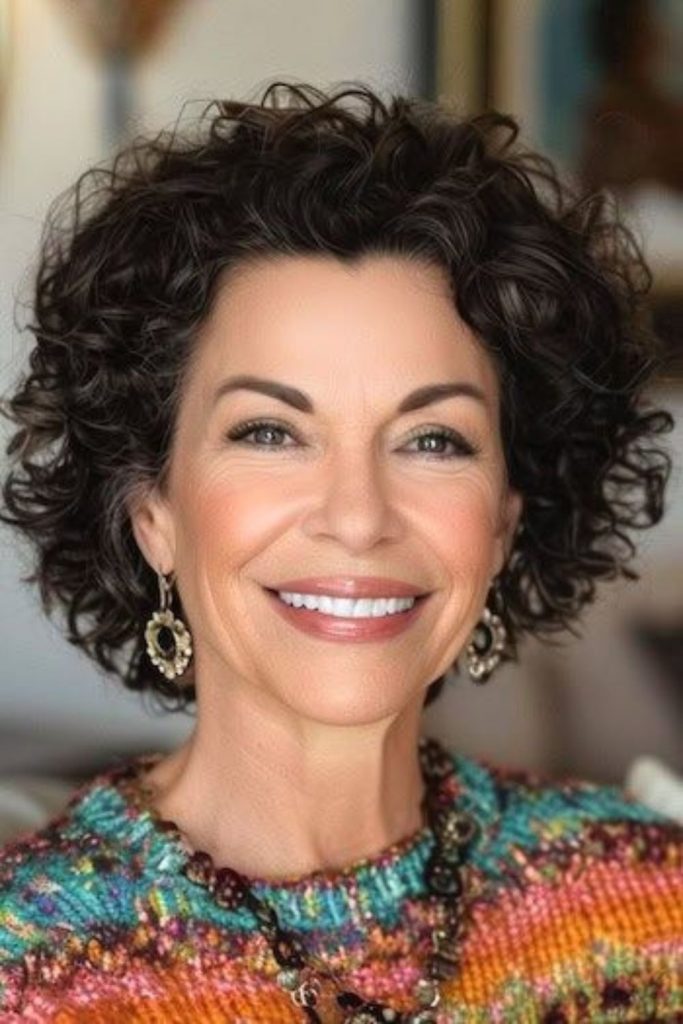 Tiny spirals sparkling short hair