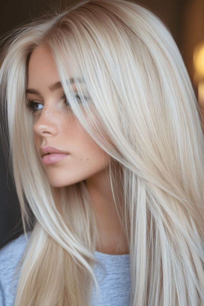 Vanilla blonde with airy feathered layers