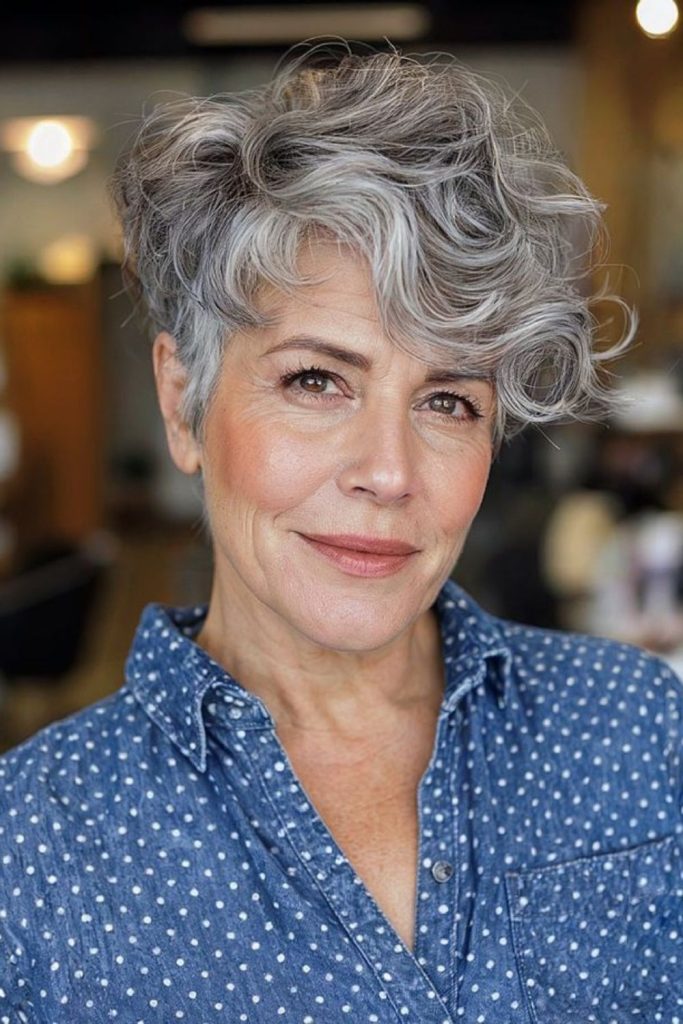 Breezy curls playful short layers