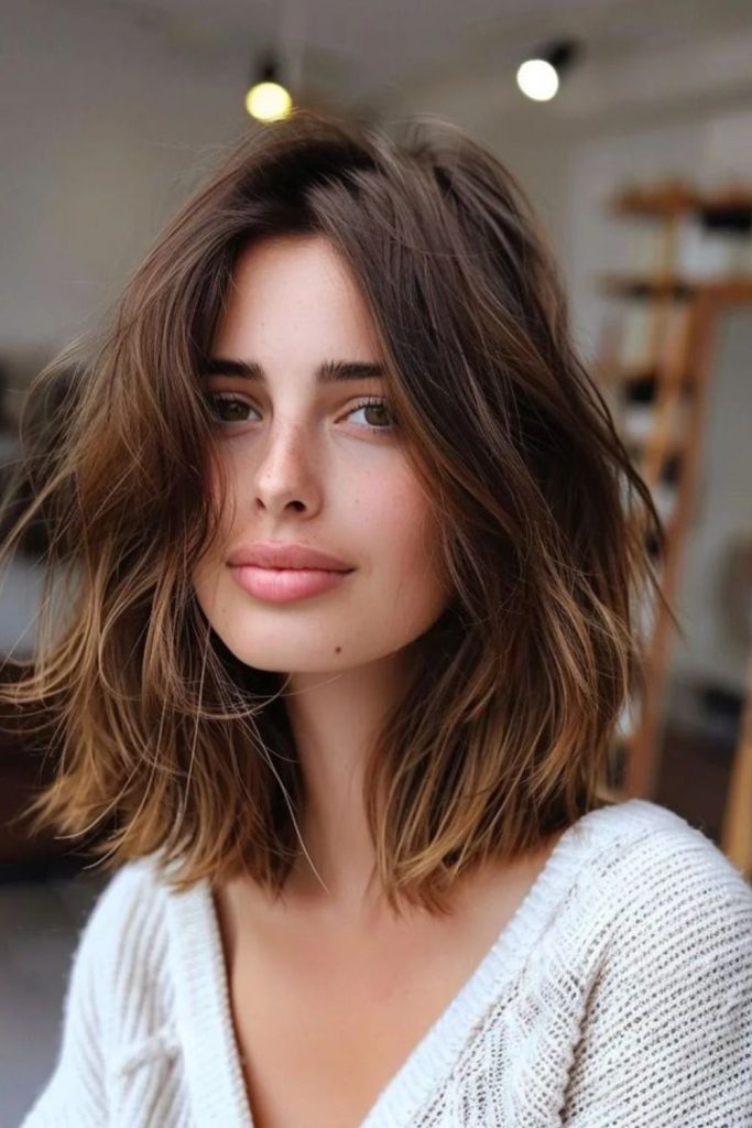 Breezy lob with subtle volume.
