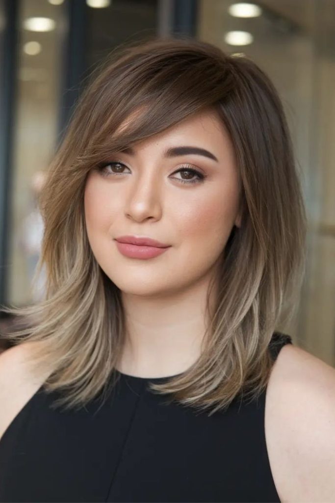 Wispy side layers frame face delicately