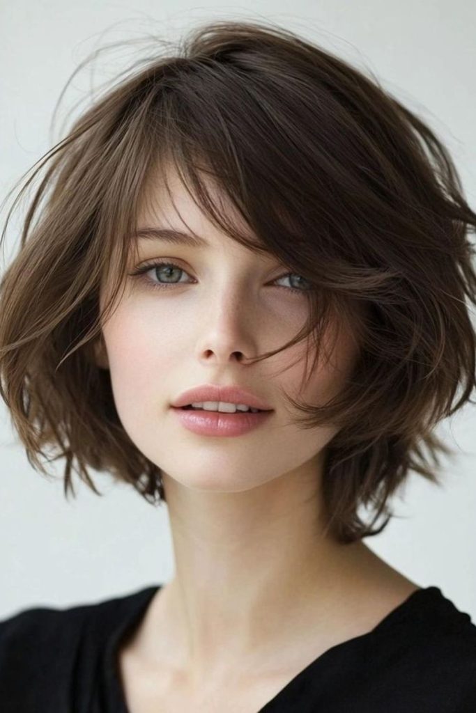 Feather-light bob with ethereal elegance