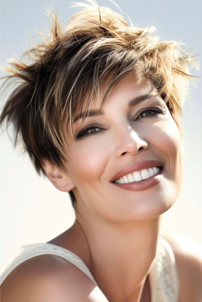 Angular pixie voluminous stylish cut