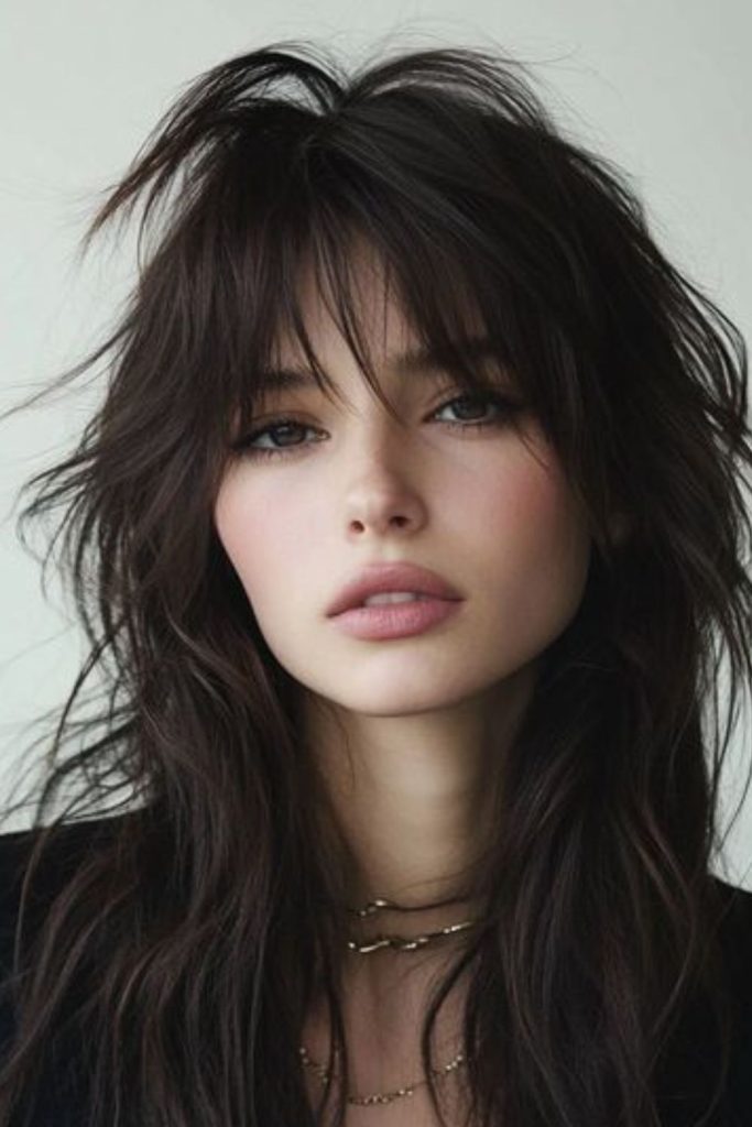 Blunt wolf cut with icy layers