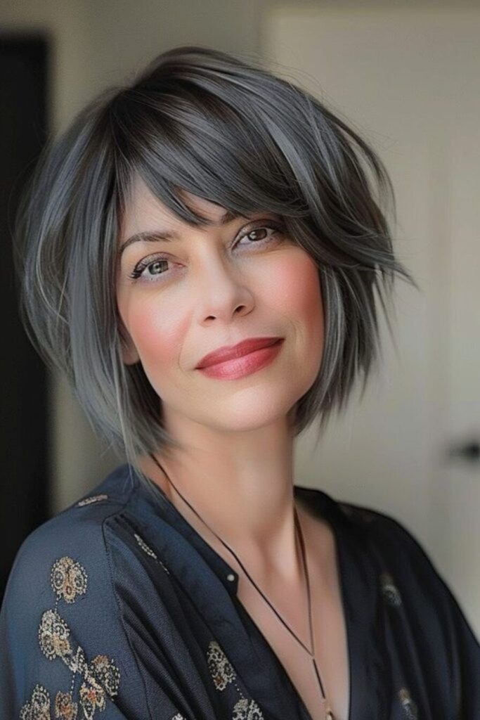 Edgy asymmetrical bob modern elegance