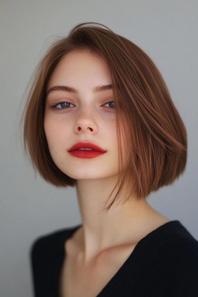 Light sunlit Italian bob layers.