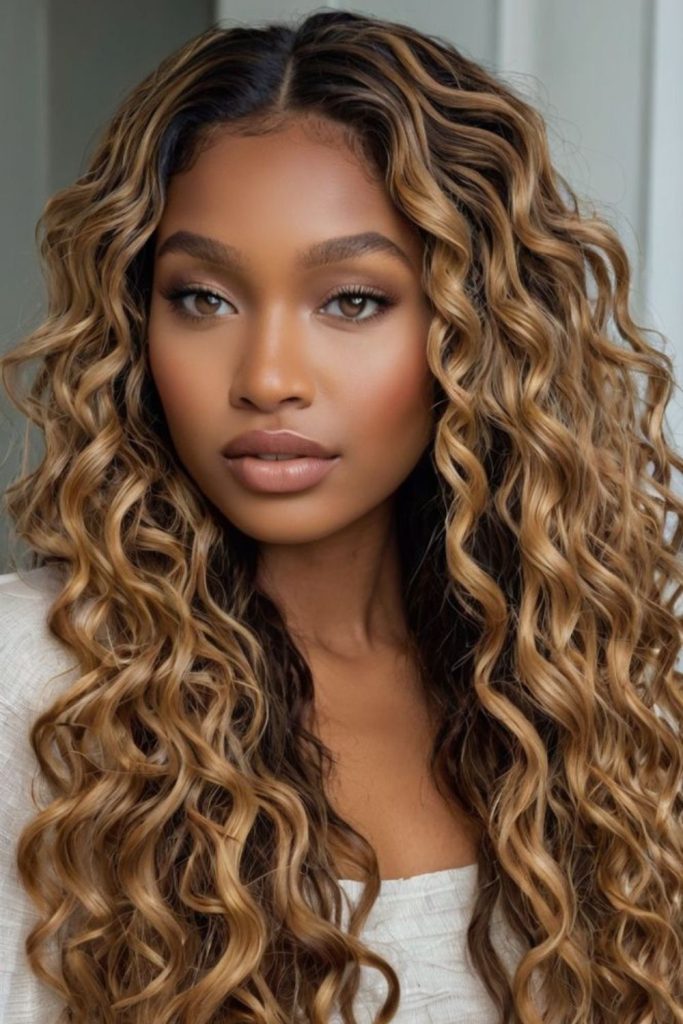 Caramel twists shine softly