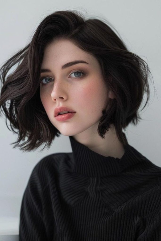 Jagged bob with floating soft texture