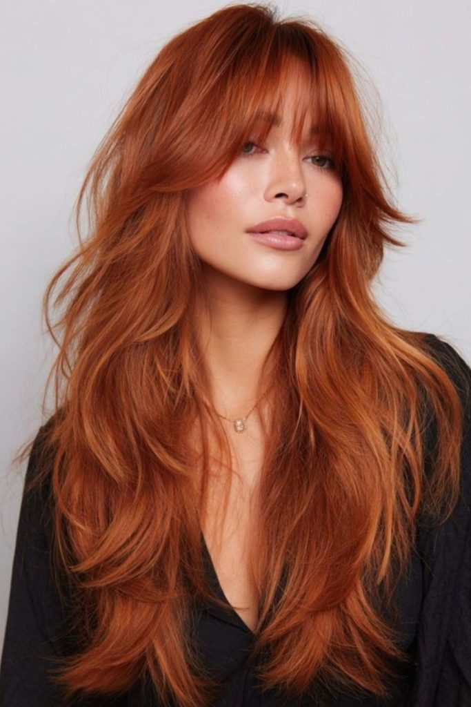 Choppy fringe thin hair style