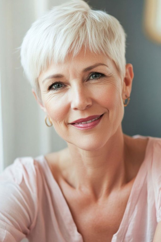 Flicked pixie with airy subtle bounce