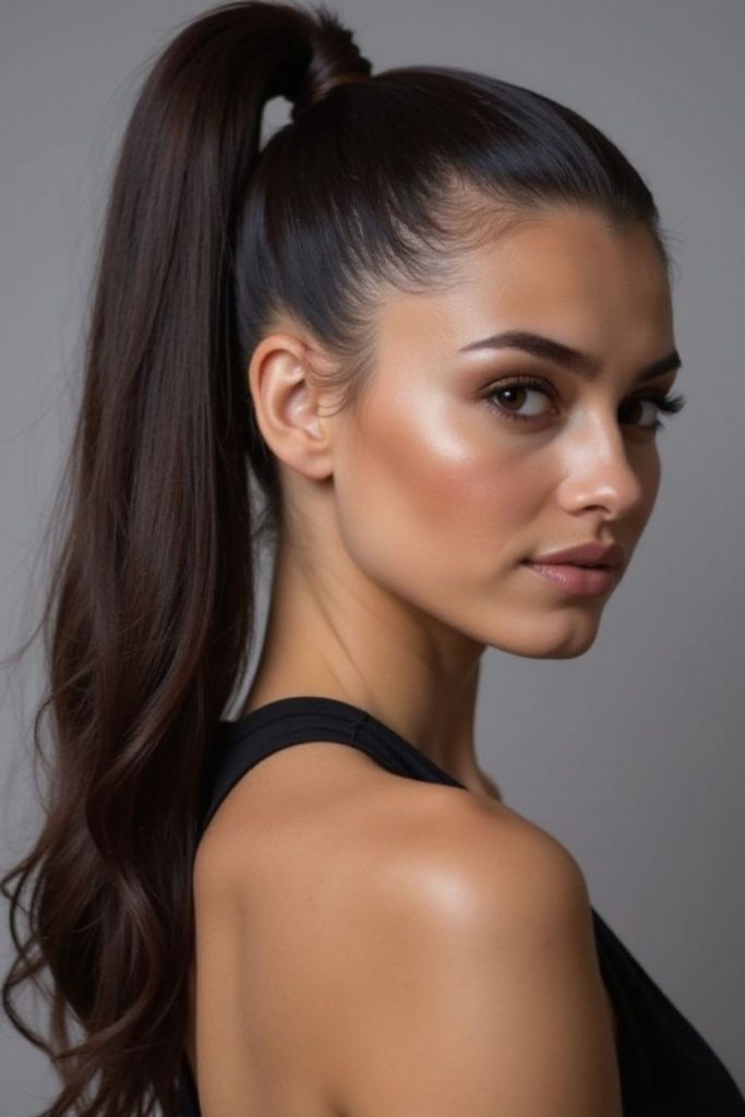 Sleek ponytail women basketball style