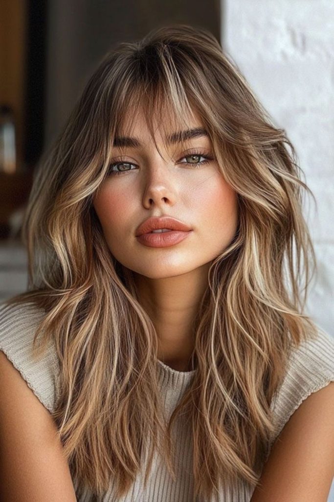 Flowing layers mimicking desert mirage effect