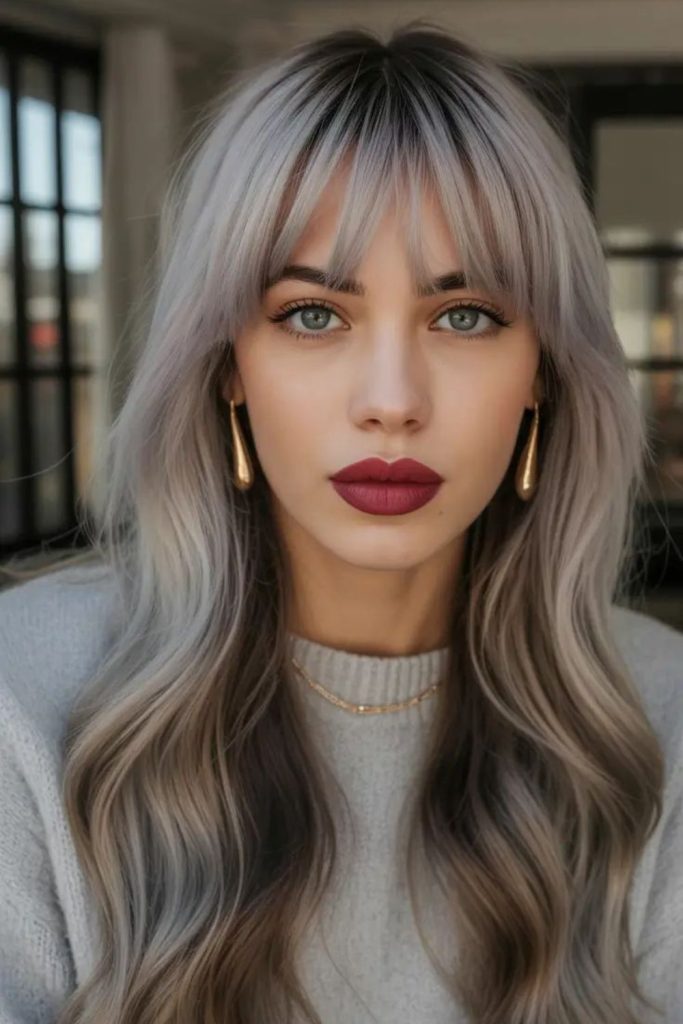 Soft floating strands framing delicate face