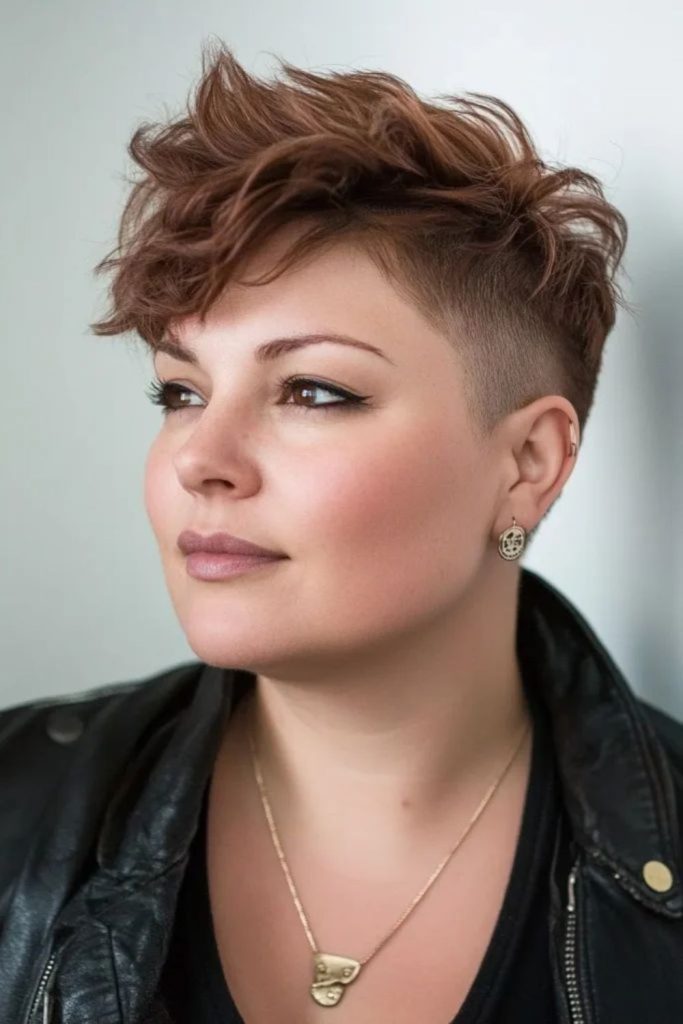 Gradient faded pixie with dark-light contrast