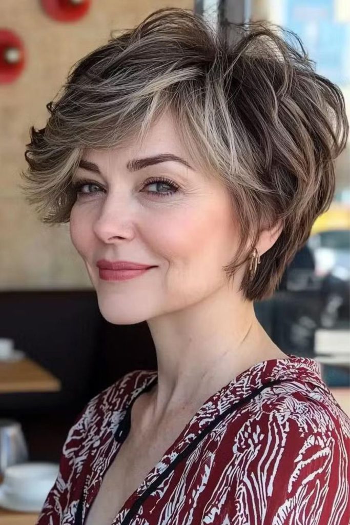 Airy feathered bob with soft layers
