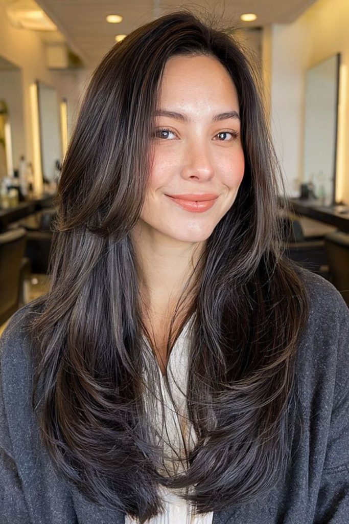 Layered ladder thin long strands