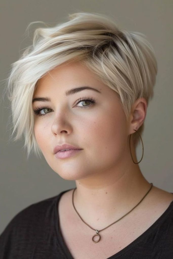 Frosted sheer pixie with airy strands