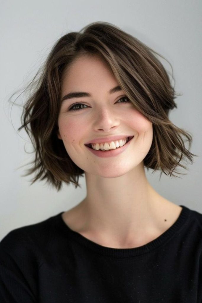 Pressed waves Italian bob look.