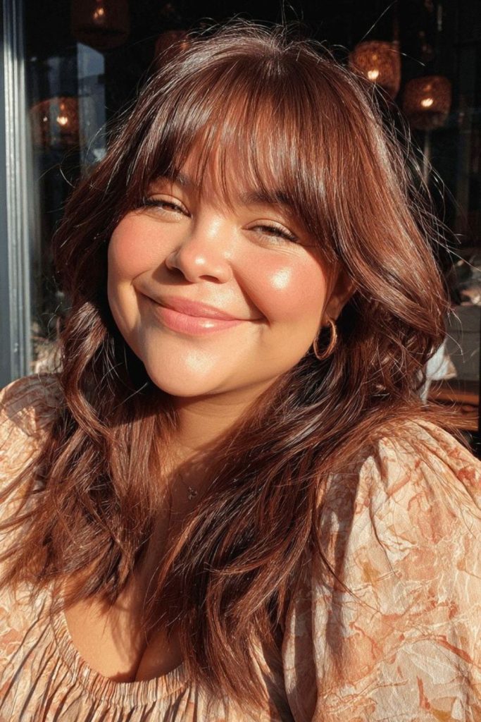 Layered style reducing cheek volume