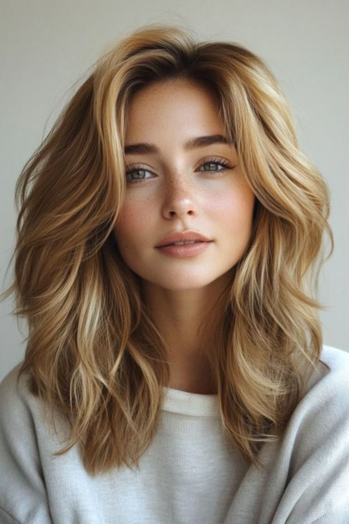 Soft golden layers with airy texture