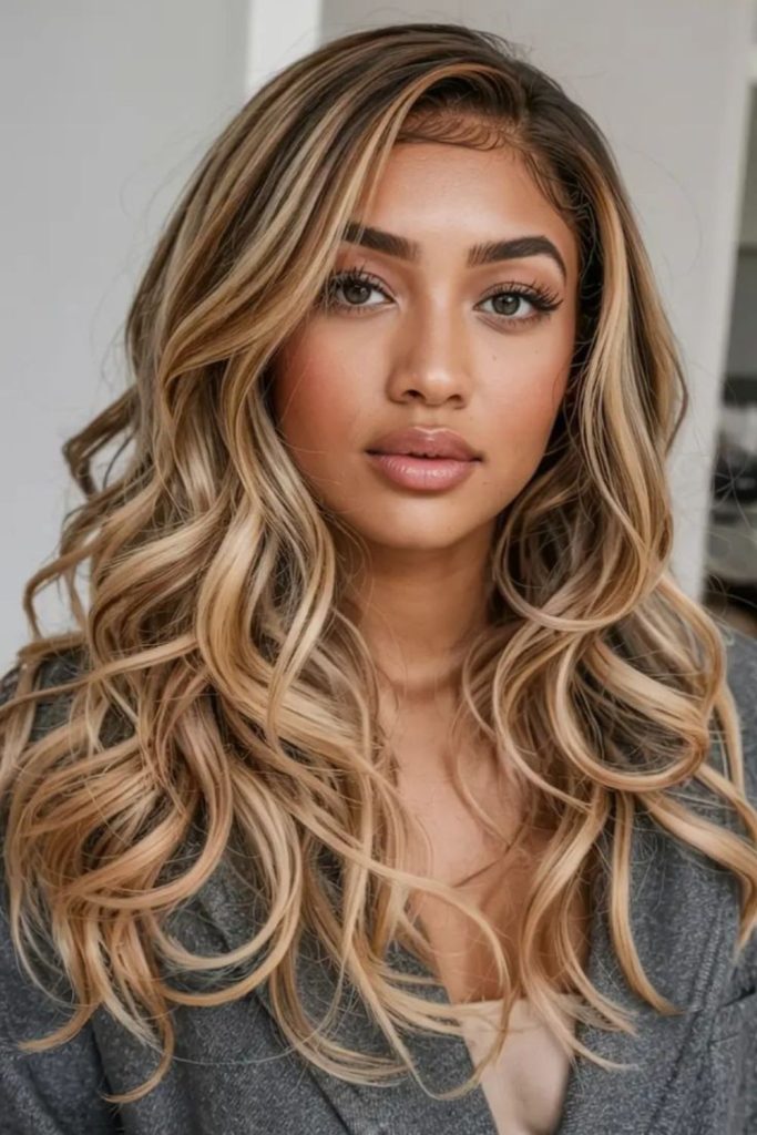 Side-parted waves in golden honey