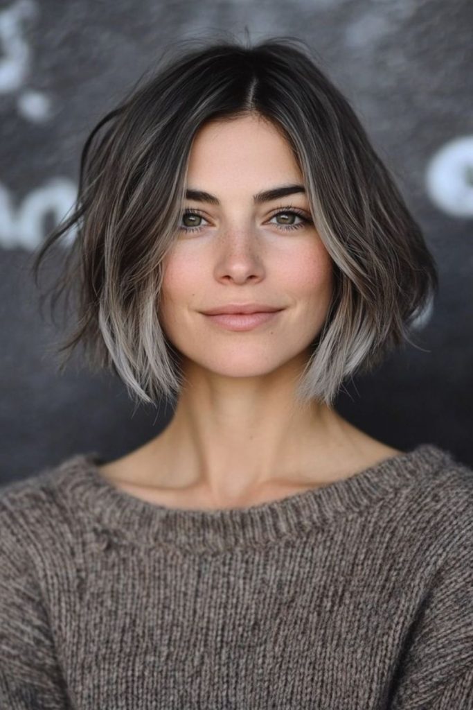 Sharp graphite edge chic bob