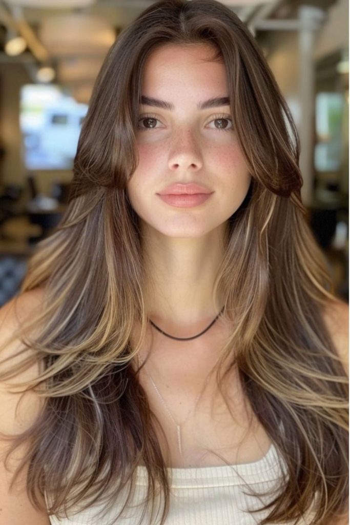 Subtle layered flowing thin hair