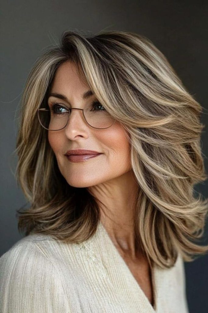 Layered shoulder flip bouncy style