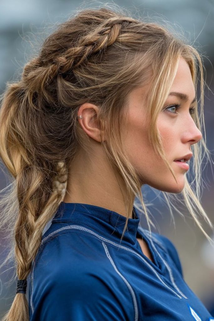 Chaotic halo braid with flying strands.