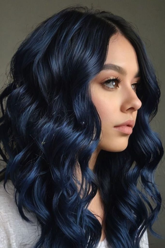 Navy curls tumble with energy