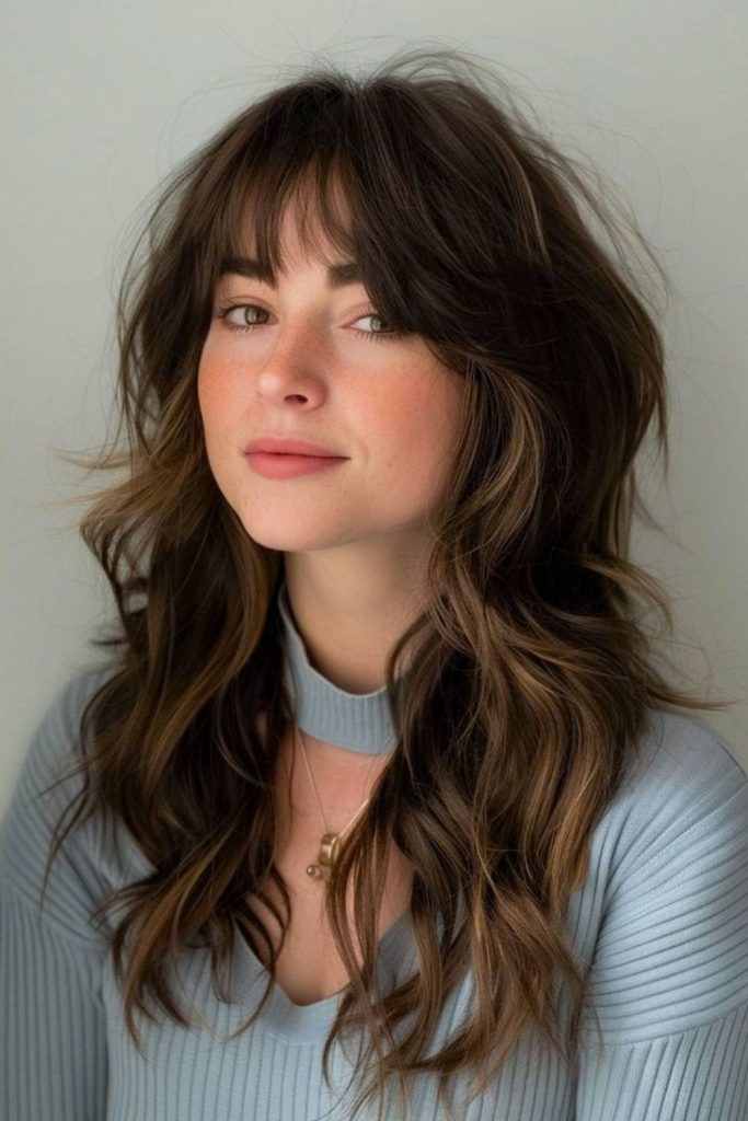 Long shag gleam for soft contour