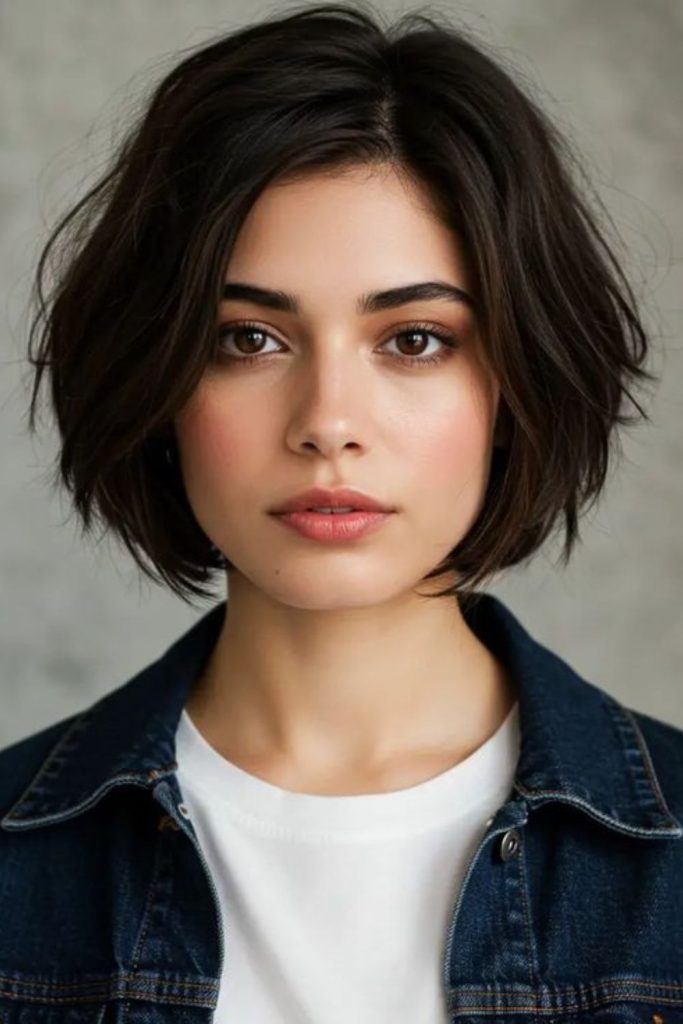 Moonlit highlighted bob with airy texture