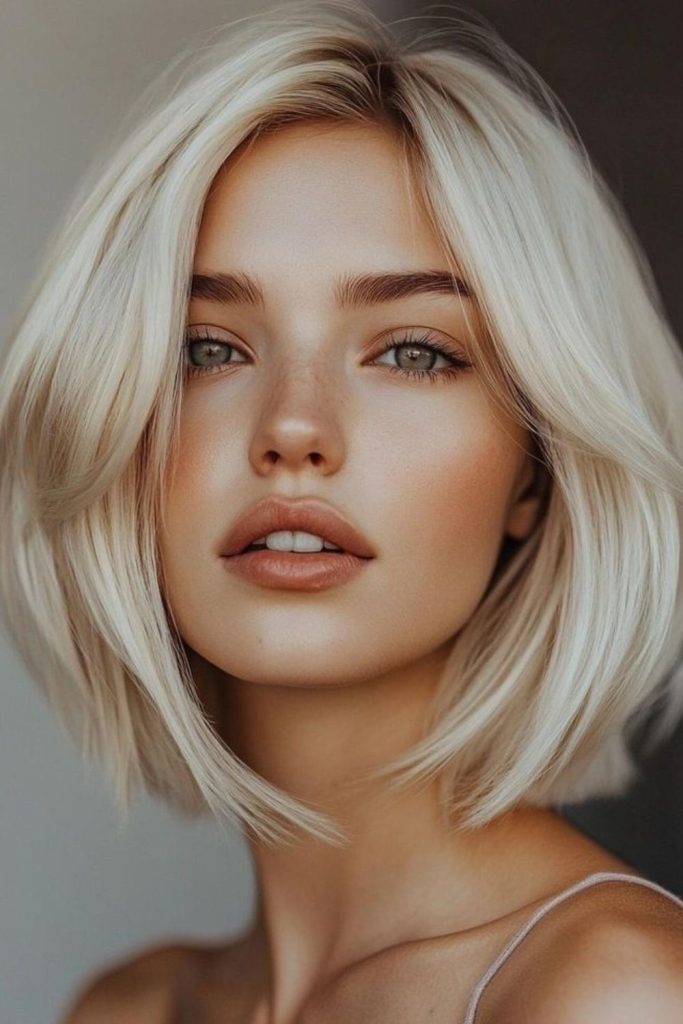 Moonstone shimmer luminous bob haircut