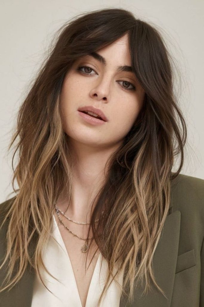 Sparkling soft tendrils around face