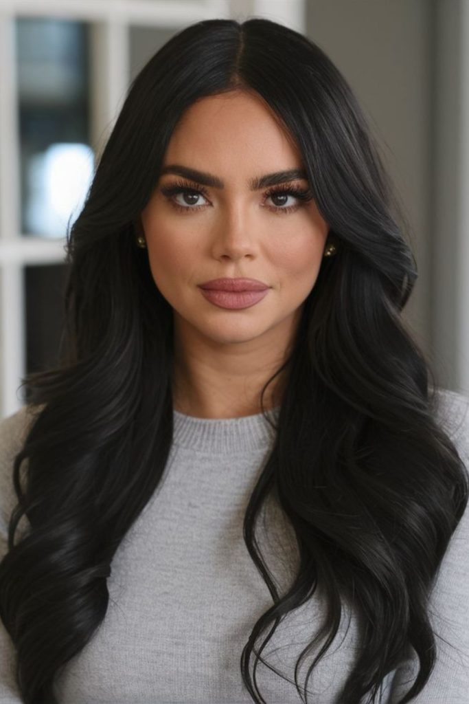 Soft obsidian body wave wig.