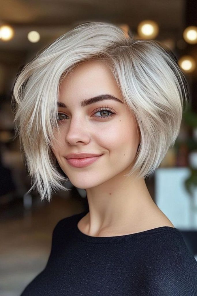 Platinum mirage sleek modern bob